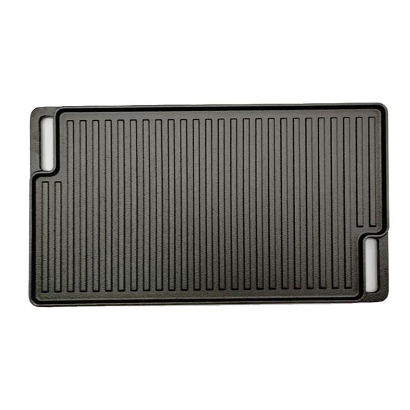 ZISIZ Cast Iron Rectangular Teppanyaki Grill Pan
