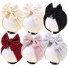 Chapeau Bébé Traversant Noeud - Mignon Chapeau Fleur Bébé avec Design Couleur Unie