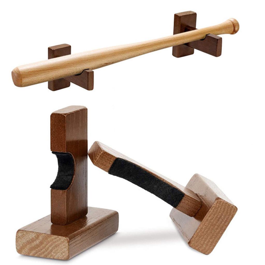 2Pieces Baseball Bat Horizontal Bat Rack Brackets with Felt Liner Baseball Bat Wall Mount Softball Bat Wall Mount Rack