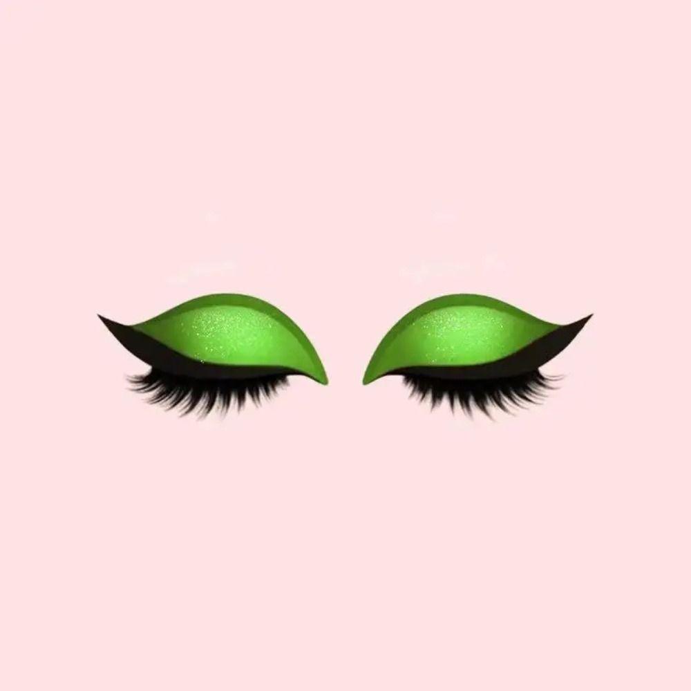 2 Pairs Self-Adhesive 3-in-1 Eye Makeup Sticker Reusable Party Makeup Stickers  Female
