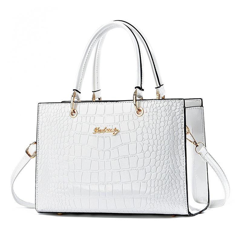 2024 New Bright Leather Women's Handbag Versatile Large Capacity One Shoulder Tote Bag Elegant Exquisite Women's Crossbody Bag