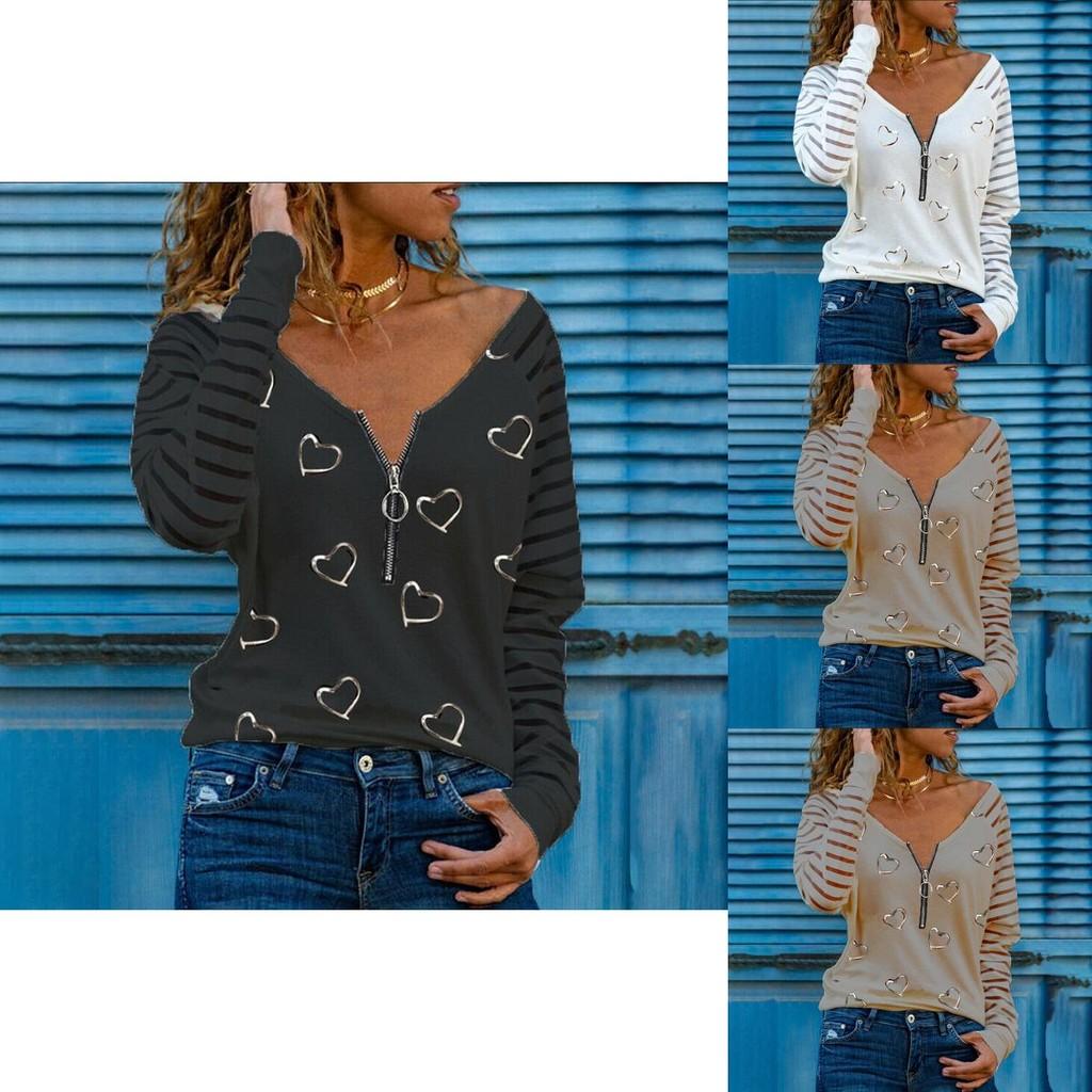 Stylish Women's Plus Size Tunic Top With V-neck Zipper Design For Casual Wear