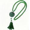Vielseitige grüne Ruyi-Anhänger-Halskette - Hochwertiger Retro-Stil für Damen