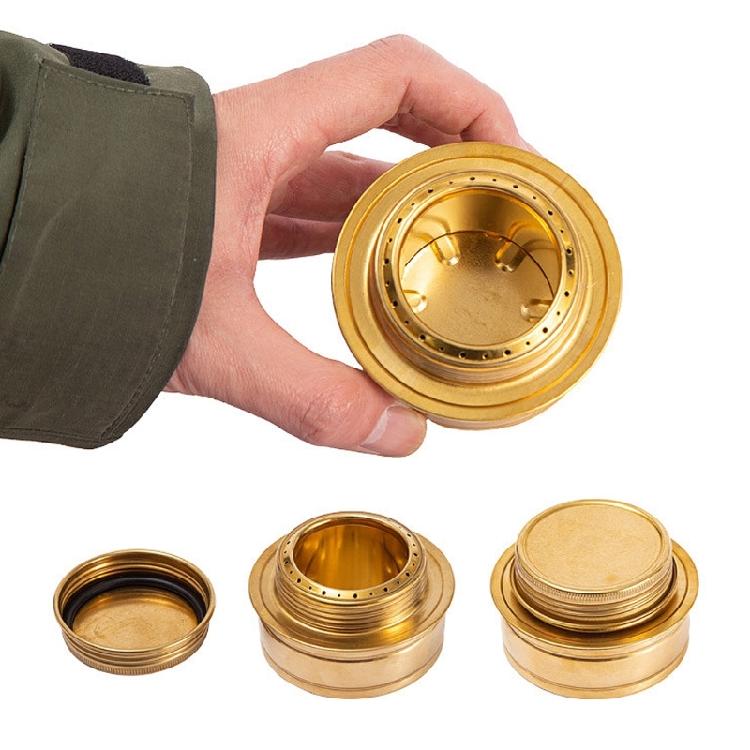 Portable Aluminum Alloy Alcohol Stove with Lid Outdoor Camping Picnics Stove