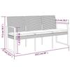 VidaXL Banc de jardin à 3 places avec coussins noir rotin PP 360212