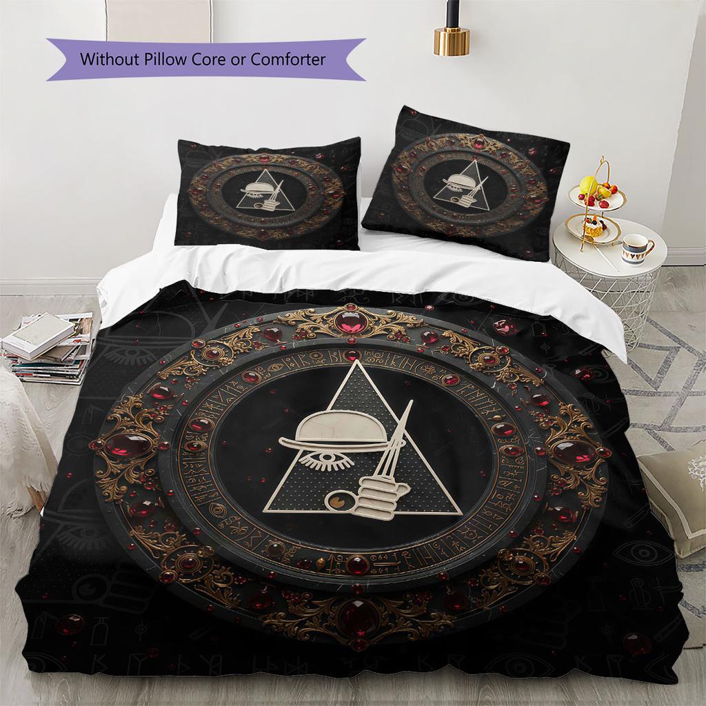 Cyberpunk spaceship Pattern Bedding Quilt Set Quilt Cover Pillowcase Home Decoration Birthday Gift (1 * duvet cover + 2 * pillowcase, without core)
