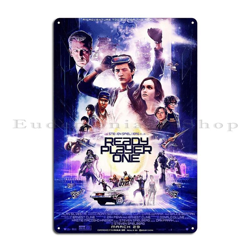 Ready Player One Movie Ready Play Poster Action Game The Crystal Key Metal Garage Bar Cave Printing Pub Club Tin Sign Poster
