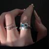 Women's Cat and Snake Ring: Trendy, Unique, Dark, High-End Accessory