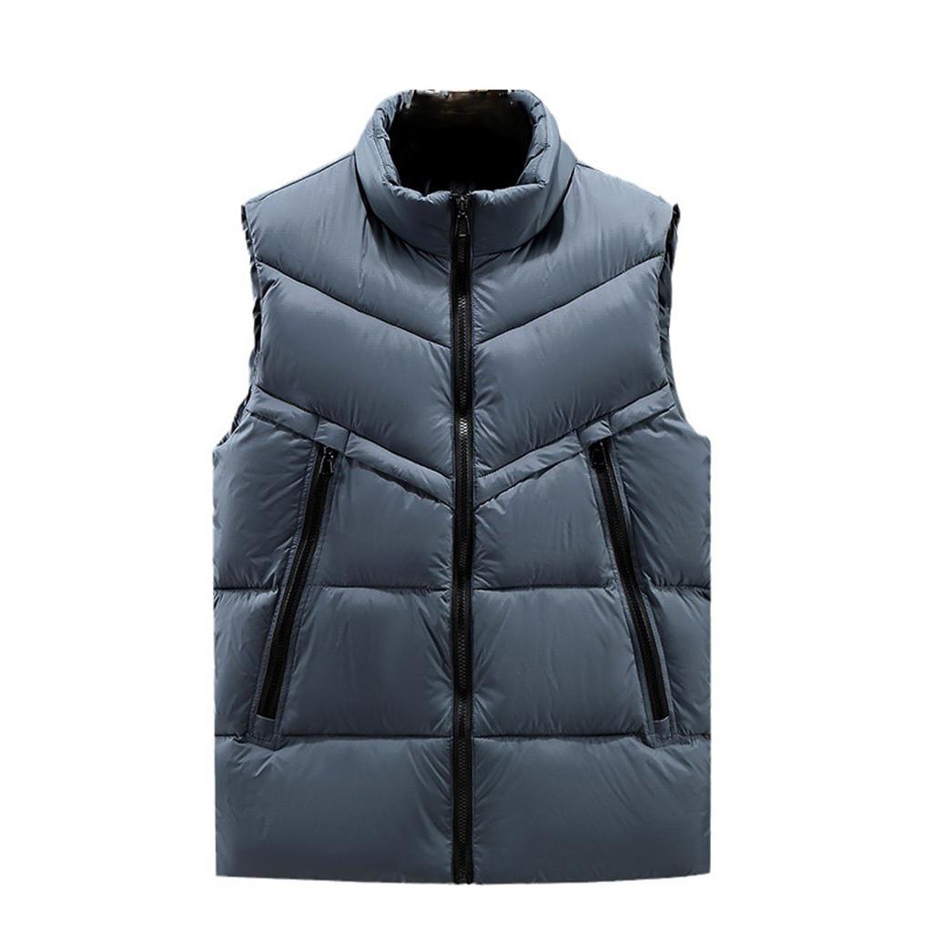 Winter Men's Trend Loose Thick Down Cotton Clip Multicolor Casual Hooded Vest