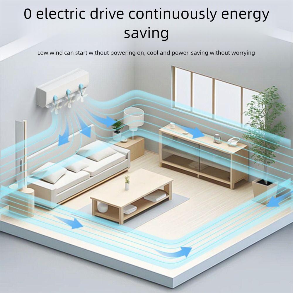 3Pcs Wall Mounted Air Conditioning Ventilator Suction Cup Air Conditioner Vent Fan  Office