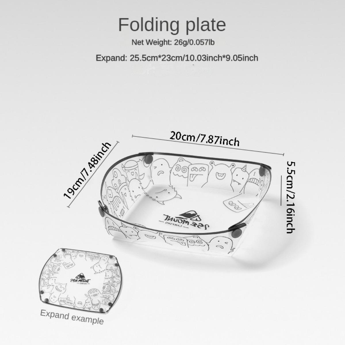 

Ультралегкая складная посуда для улицы, портативная миска, обеденная тарелка, фильтр для кофе, воронка, чашка для воды, универсальный комбинированный набор посуды Folding dinner plate белый