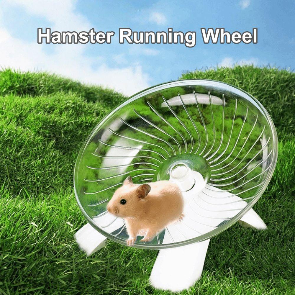New Acrylic Hamster Running Wheel Anti-slip Silent Spinner Pet Exercise Tool Steel Axle Extra Large Running Disc for Small Pet