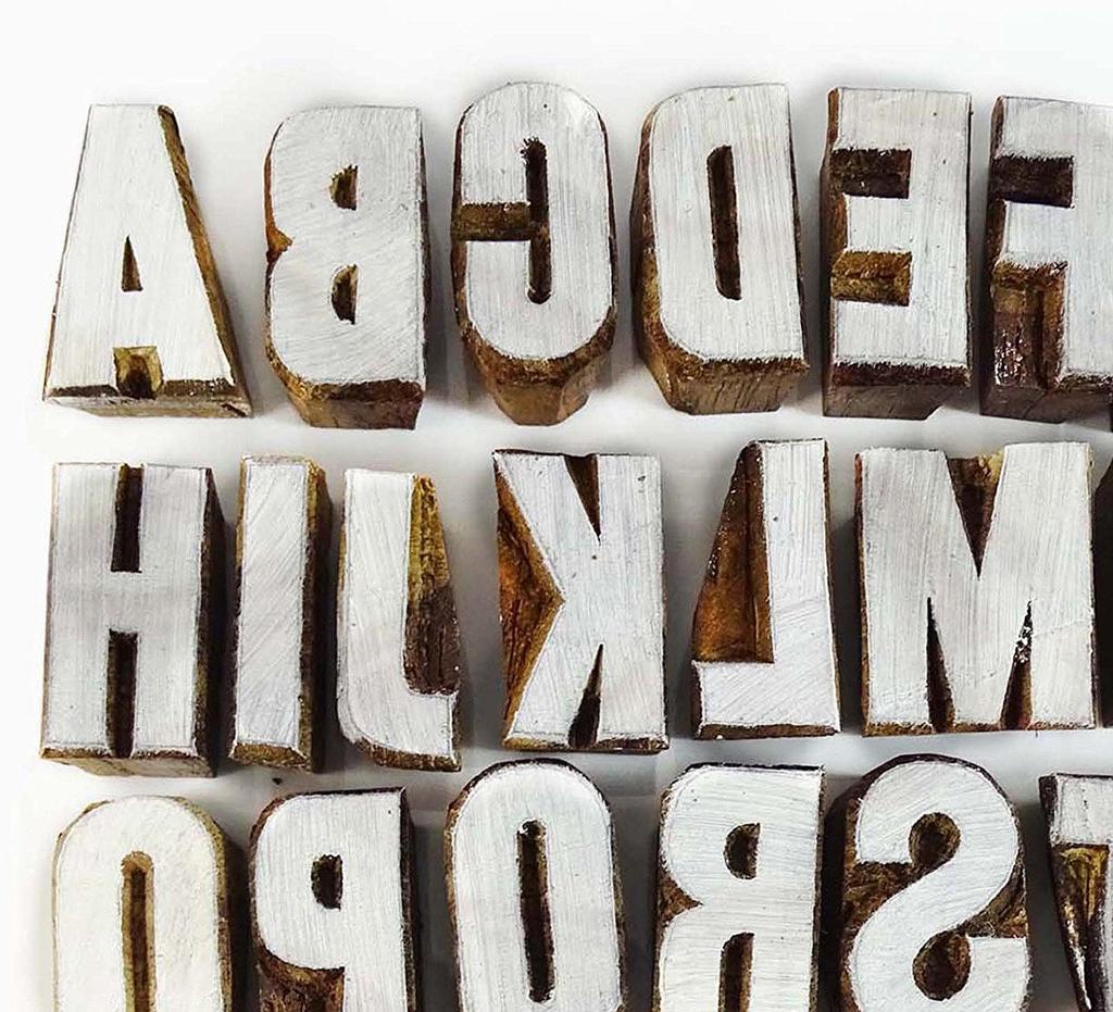 Stamps For Clay Alphabet Text Stamp Hand Craved Printing Block Textile Stamp