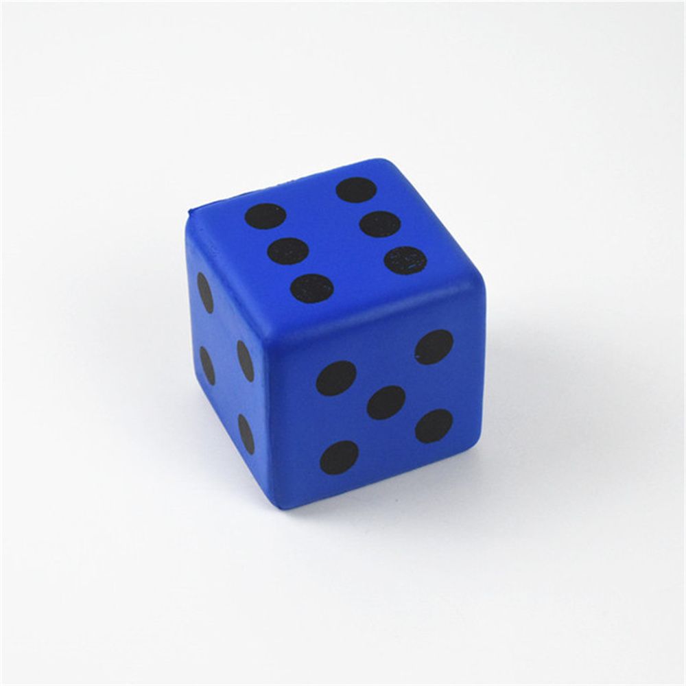 

Gift 8cm Polyhedral Early Education Dices PU Sponge Dice Enlightenment Toy синий