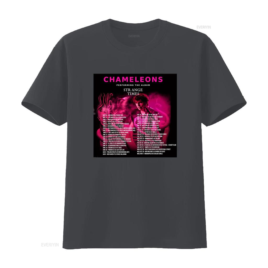 The Chameleons Nordamerika Tour Strange Times T-Shirt Größen S 5XL Rockband Konzert Merchandise Vintage Lässig