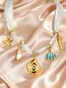 Boho Turquoise Shell Conch Starfish Fish Pendant Yarn Chain Necklace For Women Stainless Steel Summer Beach Party Jewelry