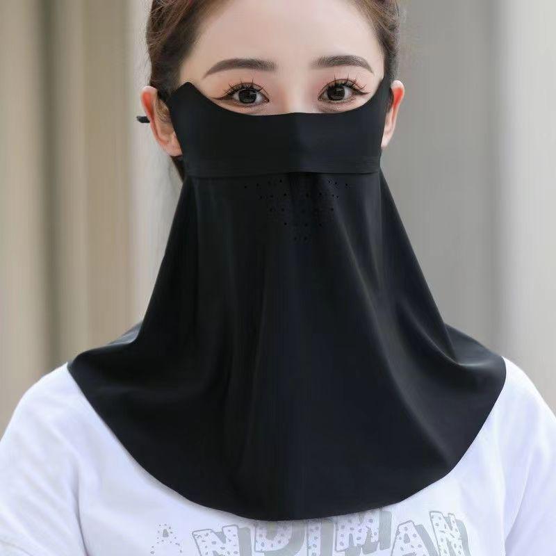 Women's UV Protection Ice-Thin Breathable Sunscreen Face and Neck Mask for Cycling & Driving