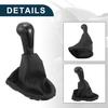 5 Speed Manual Gear Shifter Knob with Cover for Chevrolet Spark | Automotive Gearbox Stick Shifter Lever Knob Black Plastic and Faux Leather 1 Pcs