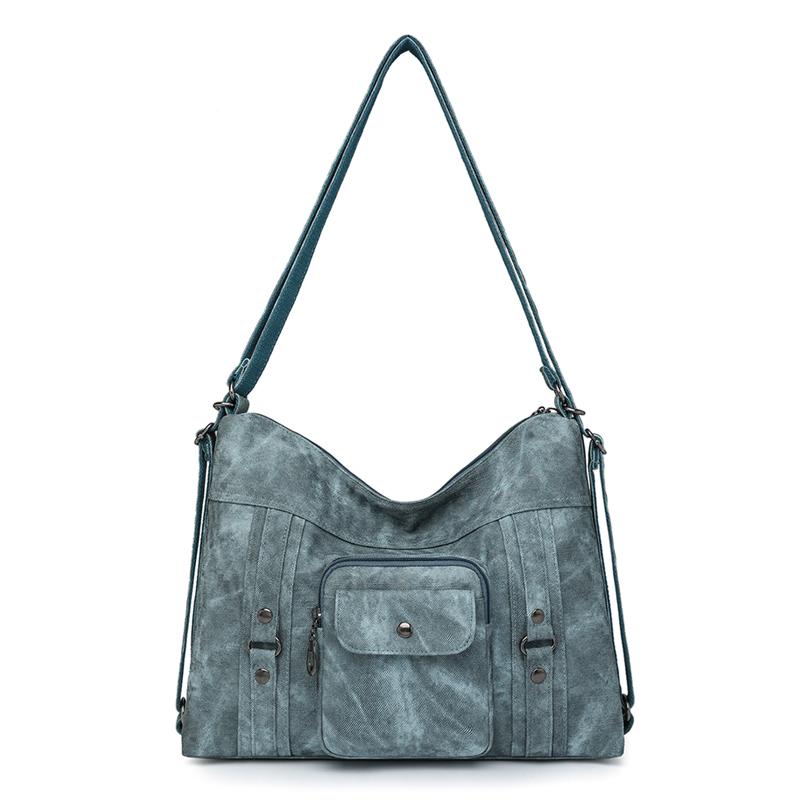 Fashionable Women's Handbag with Large Capacity Soft Leather  Simple Shoulder Bag Multiple Pockets Vintage Handbag Multi-functional Backpack