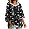 Women's Halloween Print Hoodie Loose Fit Casual Pullover
