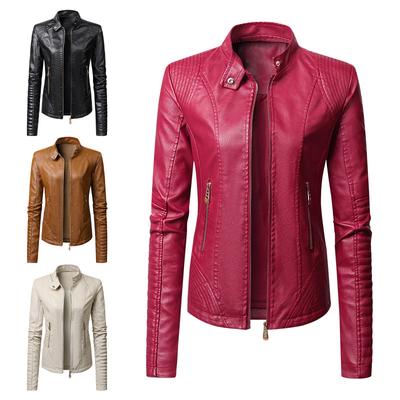 European and American Women's Jacket Women's Pu Leather Jacket