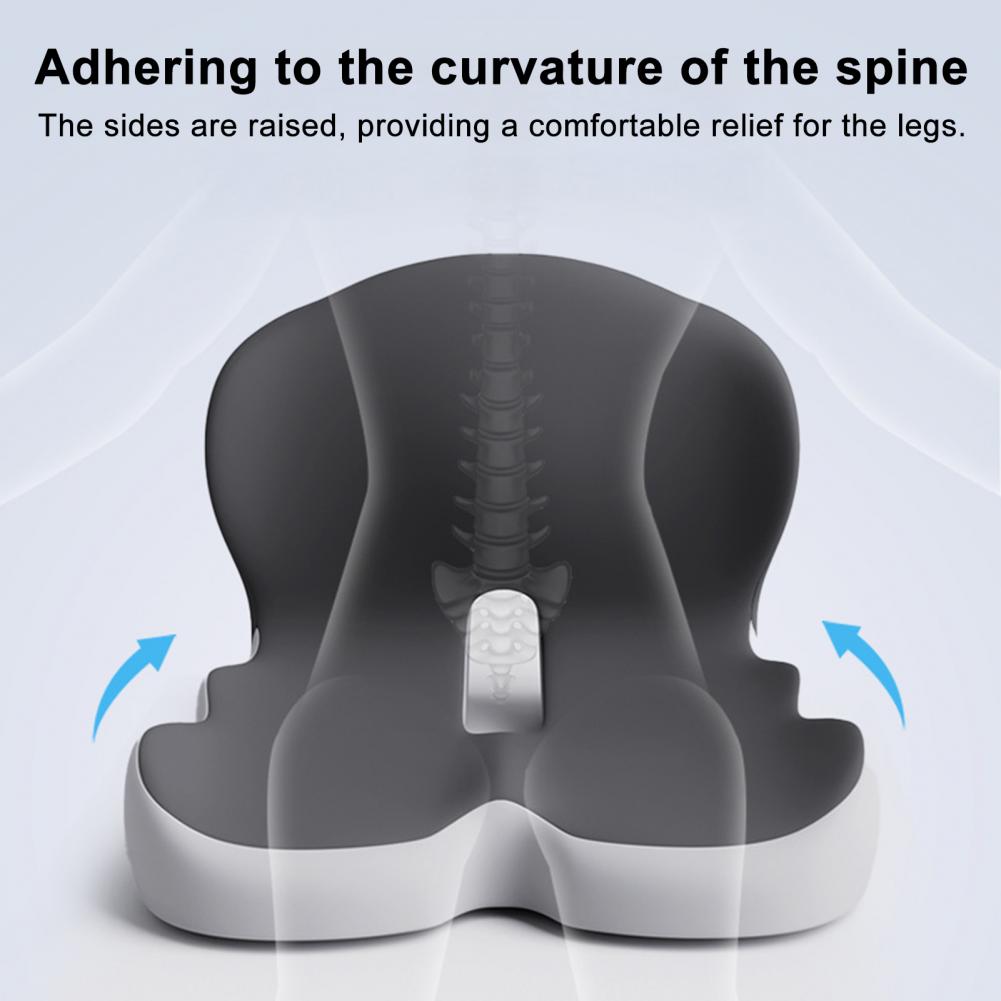 L-Shaped Integrated Seat Cushion Memory Foam Cushion with Lumbar Support Back And Seat Cushion for Tailbone Pain Relief