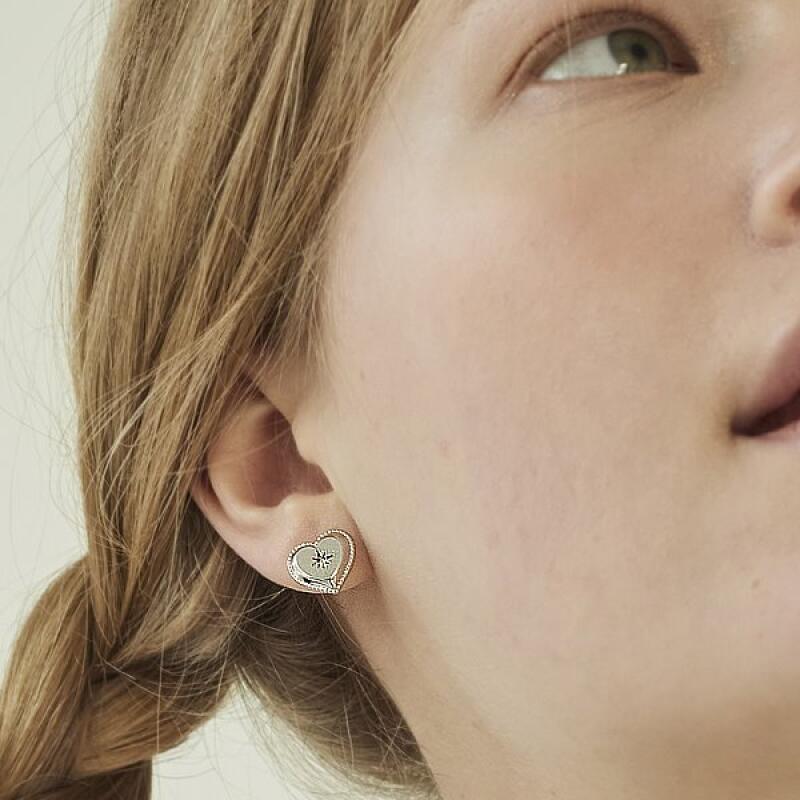 Mademoiselle silver earrings