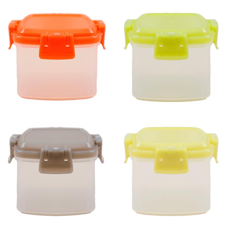 4Pcs Small Stackable PP Mini Storage Jars Airtight Leakproof Lids Portable for Spice Baby Food Camping Use