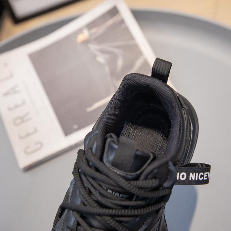 Women's shoes fashion outdoor sports shoes design sense platform casual shoes daily versatile running shoes solid color simple
