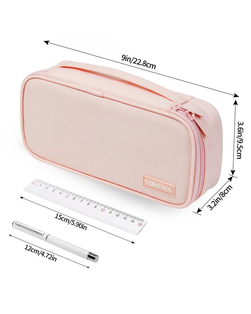 YOKUMA Pencil Large for High School Middle School College Elementary School and Kids Case, Stylish, Simple, Capacity, Multifunctional, Adults,