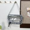 Clear PVC Crossbody Bag Waterproof Adjustable Strap Large Transparent Shoulder Bag for Teenagers School Daily Use