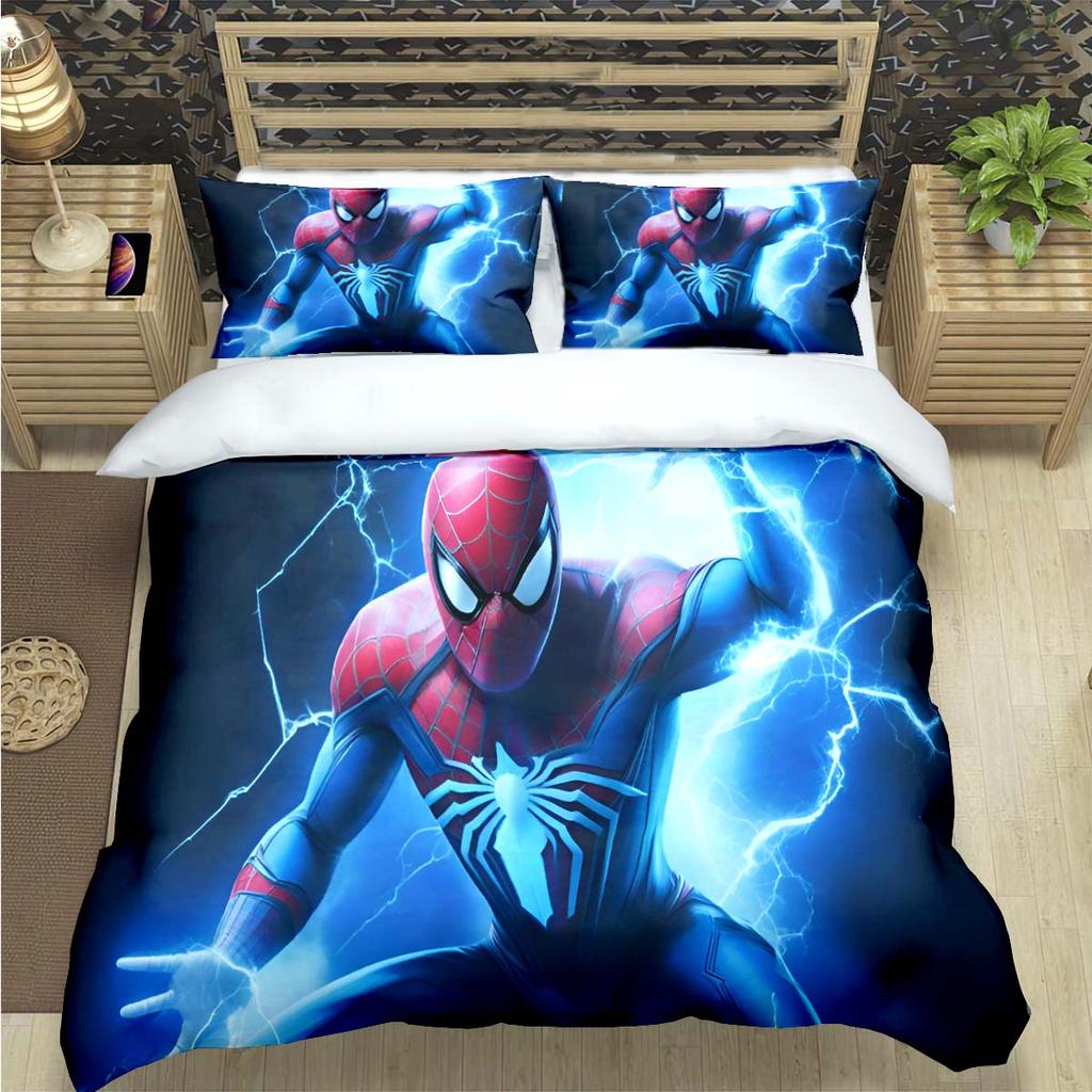 Fashion Superhero A-Avengers Print Bedding Set Duvet Cover Comforter Bed  Youth Kids Girl Boys Luxury Birthday Gift