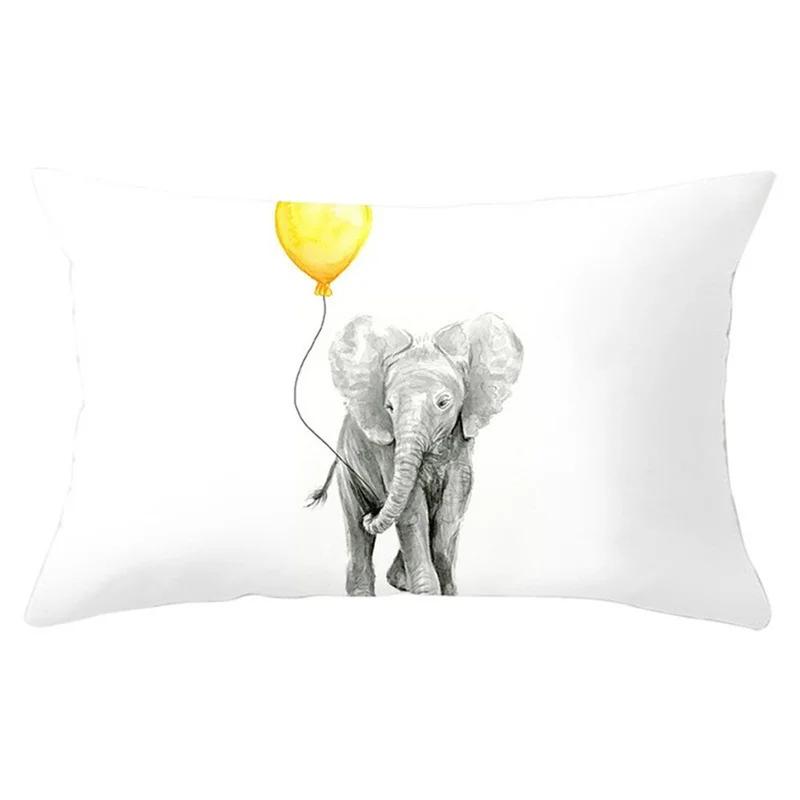 Yellow Geometric Living Room Bedroom Office Pillowcase Rectangular Cushion Cover Home Decor