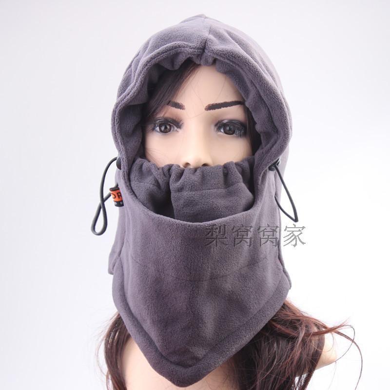 

Outdoor Velvet Hat Autumn and Winter Cold-Proof Heattech Hiking Women s Sports Riding Electric Car Motorcycle Men s Scarf Mask Thickened Dark gray One size