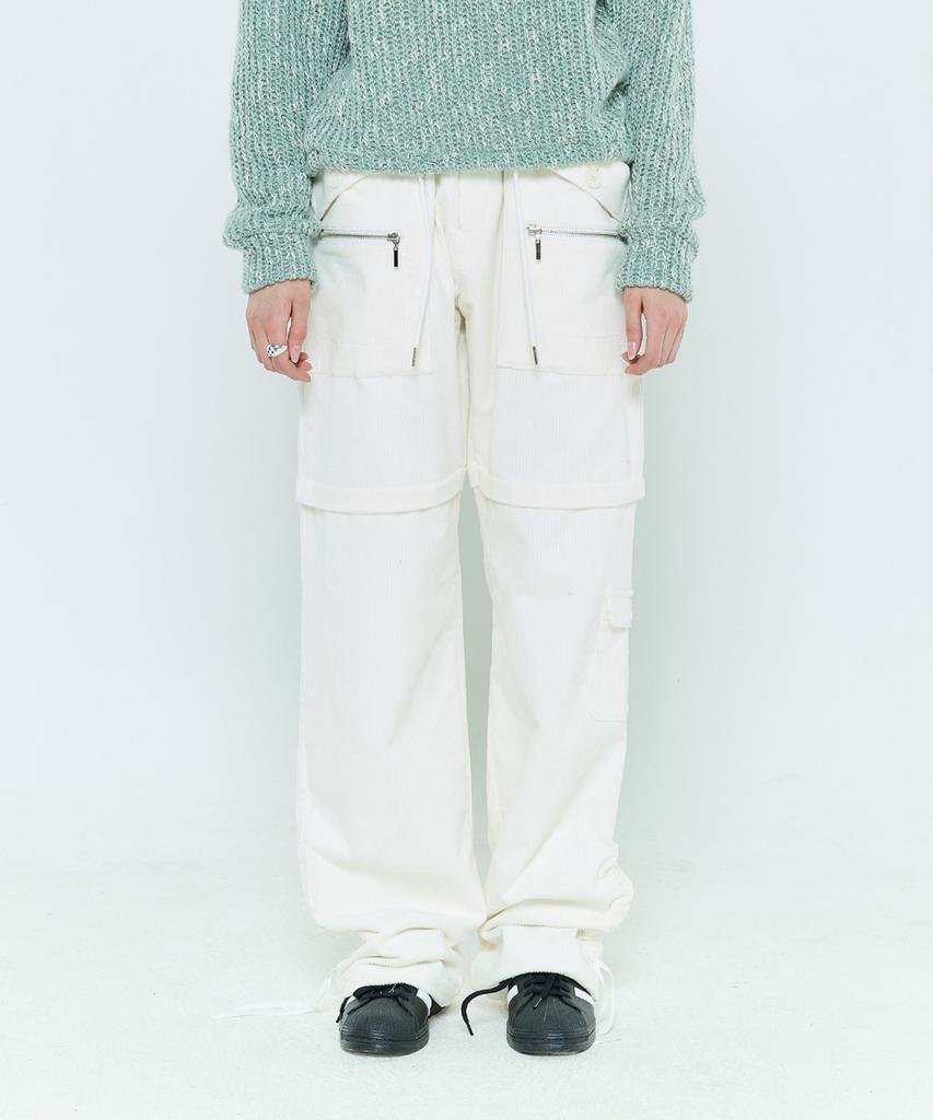 LARTIGENT L6 Corduroy Pocket Pants(Ivory)