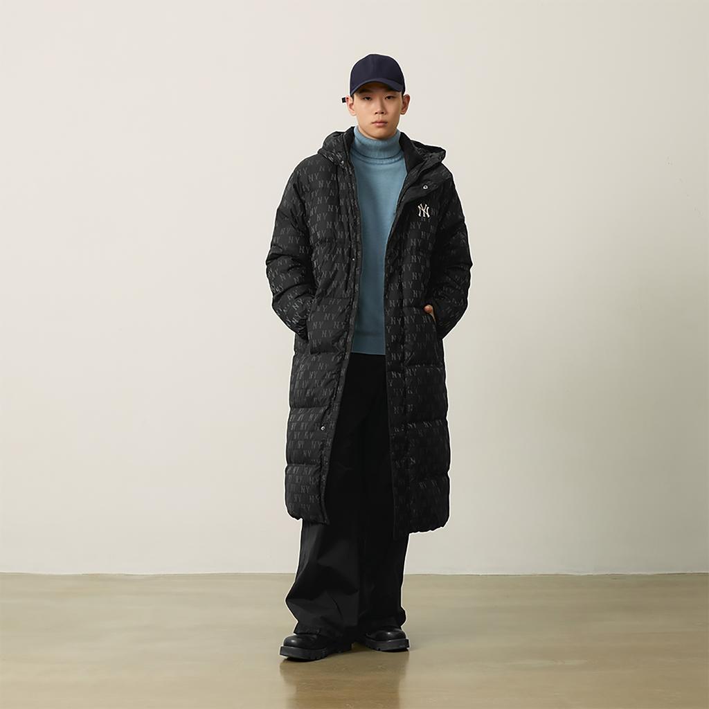 New MLB MONOGRAM Collection New York Yankees 24FW Down Jacket Unisex Black 3ADJM2146-50BKS
