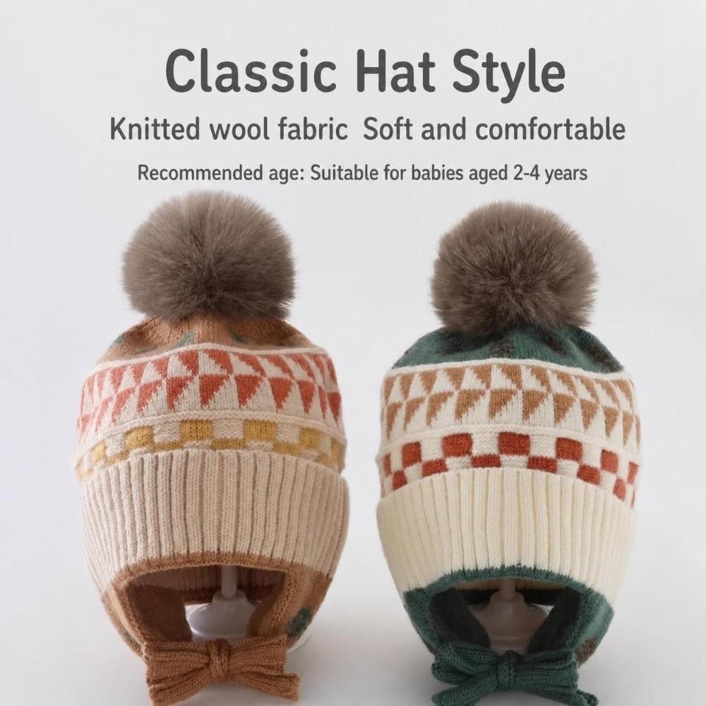 Ear Protection Baby Beanie Caps Soft Earflap Winter Hat Winter Warm Kids Knit Hat Toddler