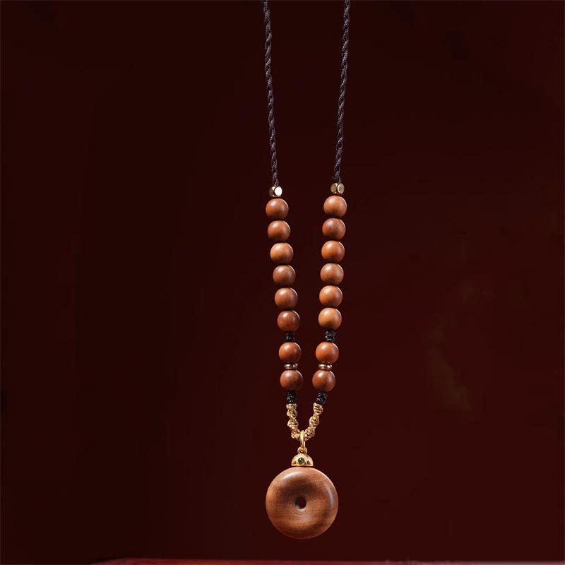 

Винтажный индийский сандал, набор ожерелий с подвеской в виде пряжки мира - Ретро национальный стиль, цепочка для свитера, ювелирные изделия Pure Natural