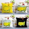 Masters Golf Printing Pillow Case Home Doublesided Printing Short Plush Colorfast Microfiber Cushion Cover