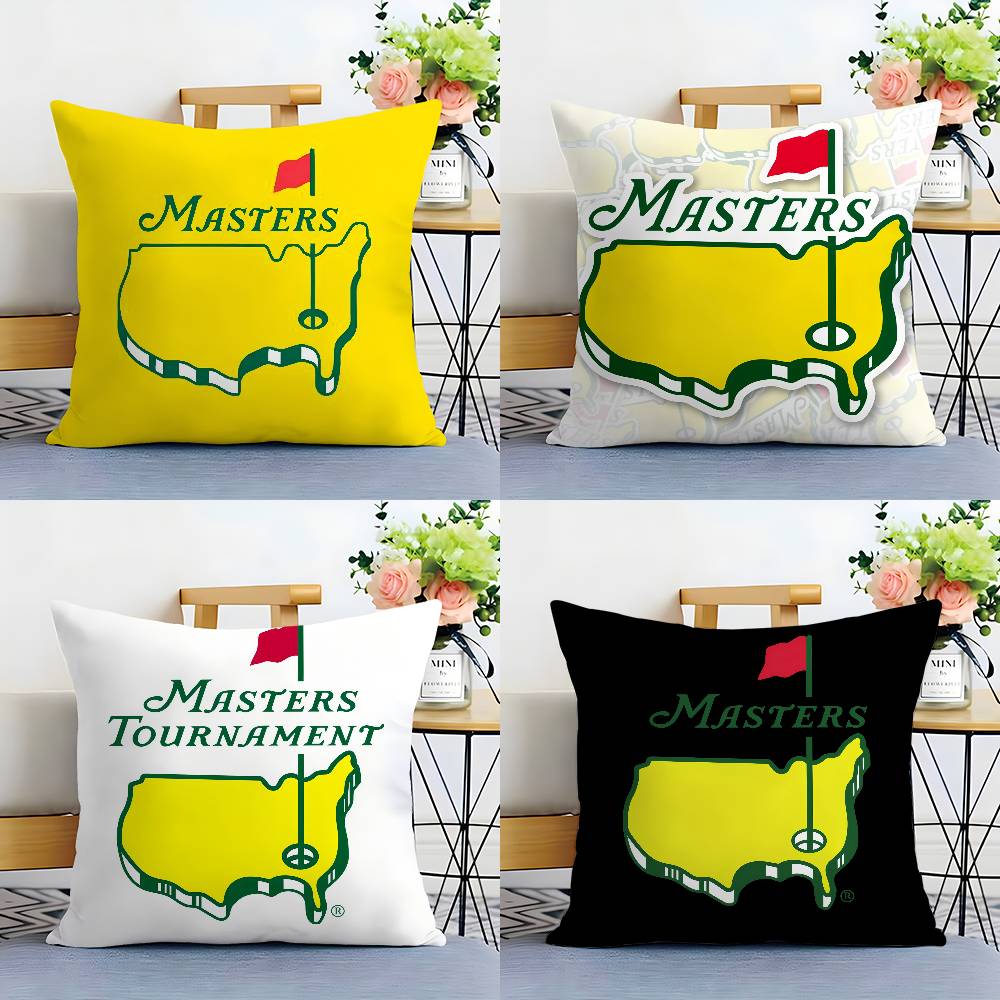 Masters Golf Printing Pillow Case Home Doublesided Printing Short Plush Colorfast Microfiber Cushion Cover