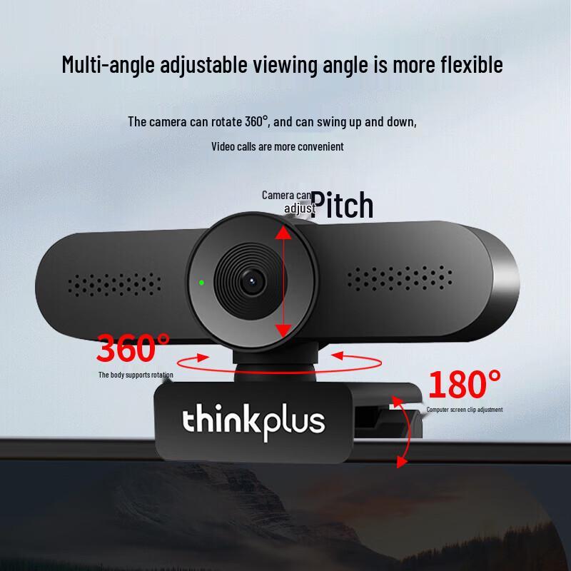 Lenovo Thinkplus 1080p USB Webcam with Microphone