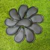 Universal Fit Golf Iron Head Covers 10/12 PCS Set Soft Synthetic Leather Anti-collision Fit All Brands for Golf Hobbyists