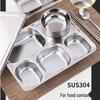 Shuchu 304 Stainless Steel 5-Compartment Lunch Plate Set