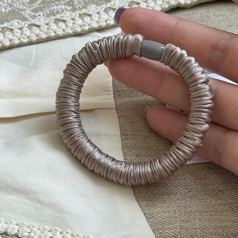 1 pieza Nuevas Bandas de Pelo de Seda Coreanas de Alta Calidad Diademas Mujeres Niñas Dulce Color Puro Bandas Elásticas de Goma Cuerdas para el Pelo Accesorios