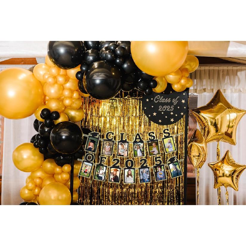 PartyHooman Class of 2025 Graduation Photo Banner | Graduation Decorations 2025 | Class of 2025 Party Decorations for College Senior/High,