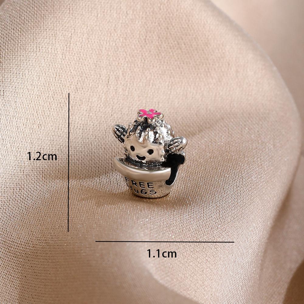 New 925 Silver Puppy Panda Bee Hedgehog Pendant, Suitable for European Bracelet DIY Exquisite Jewelry