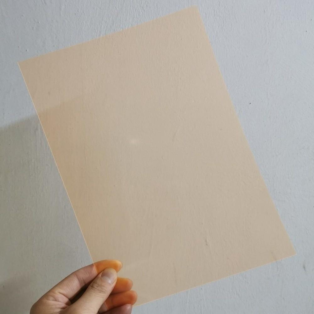 10Pcs DIY Color Filter Gel Film A4 Clear Transparent Color Acetate Sheet 0.3mm Thickness Transparent PVC Sheet оранжевый