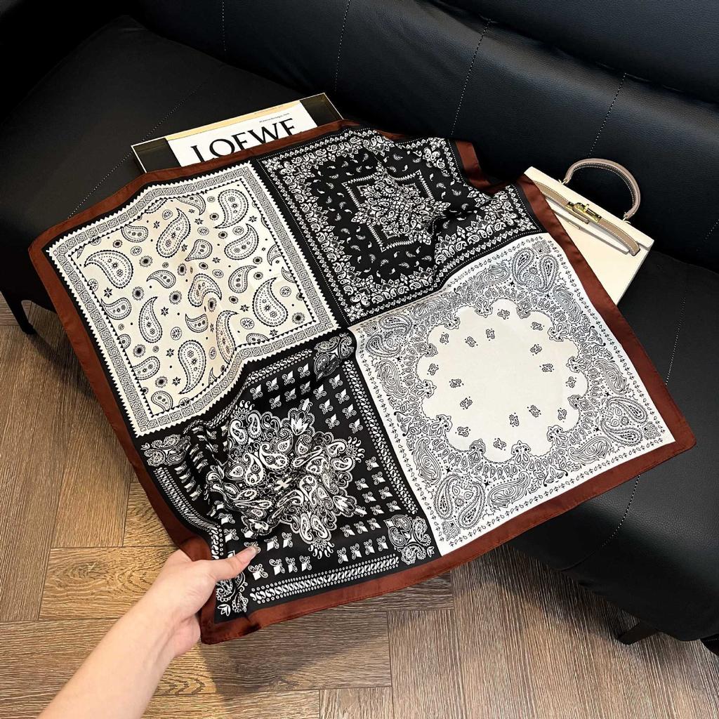 New versatile fashion silk small square scarf professional scarf silk scarf spring and summer matching scarf temperament simple silk scarf