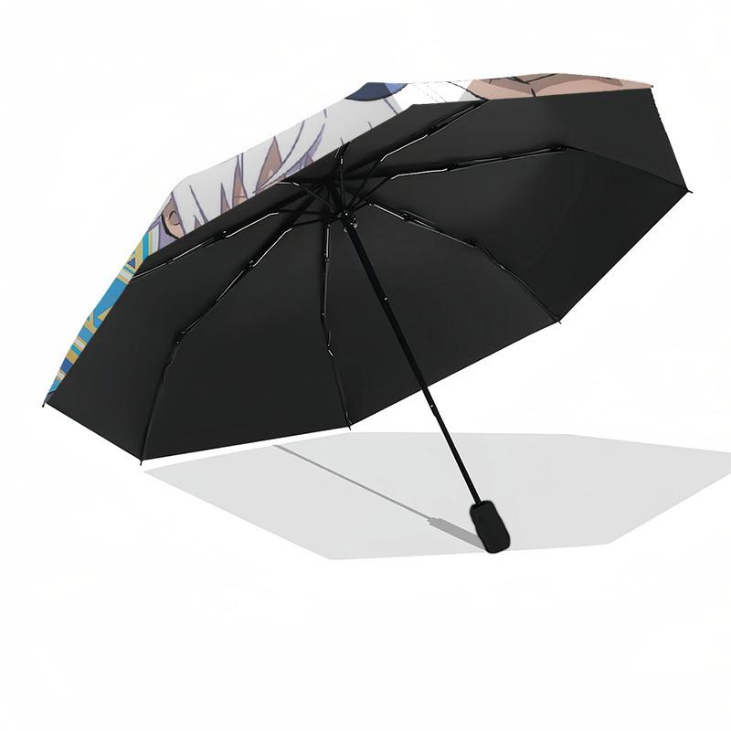1pc Jujutsu Kaisen Satoru Gojo Inspired Umbrella Auto Open Close Folding Design, 8-Bone Iron Frame Outdoor Umbrella, Festival Gift for Fans, Travelers