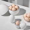 White Egg-Shaped 4-Egg Microwave Steamer Cooker